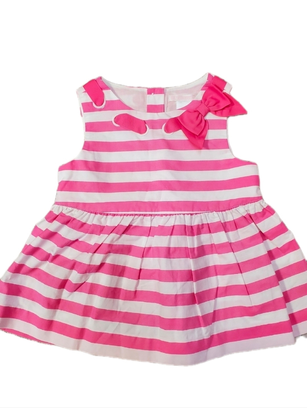 Janie and Jack Pink and White Striped Sleeveless Shirt 4 NWT *READ